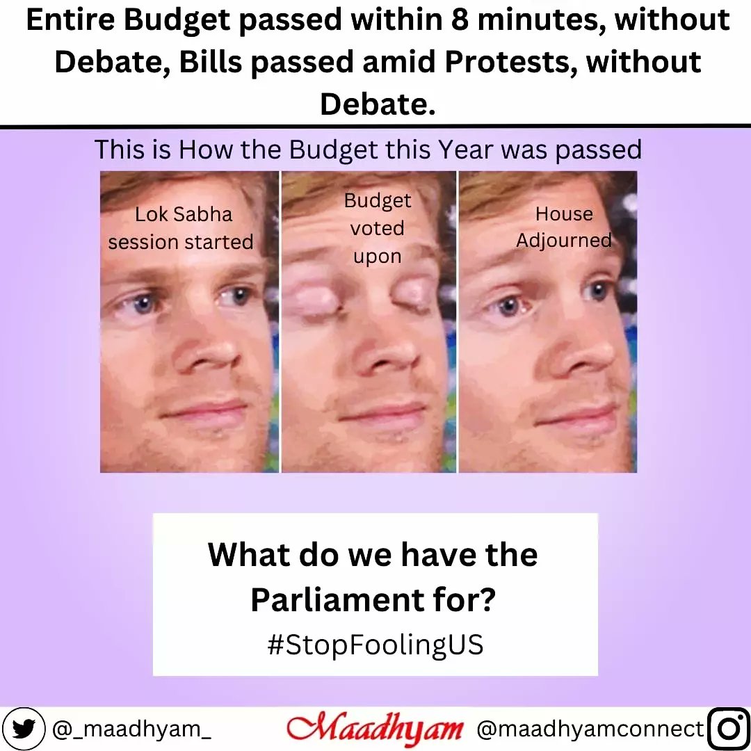 maadhyam_engage's tweet photo. What do we have the Parliament for?

#StopFoolingUs https://t.co/UPSAJZ2Uz1