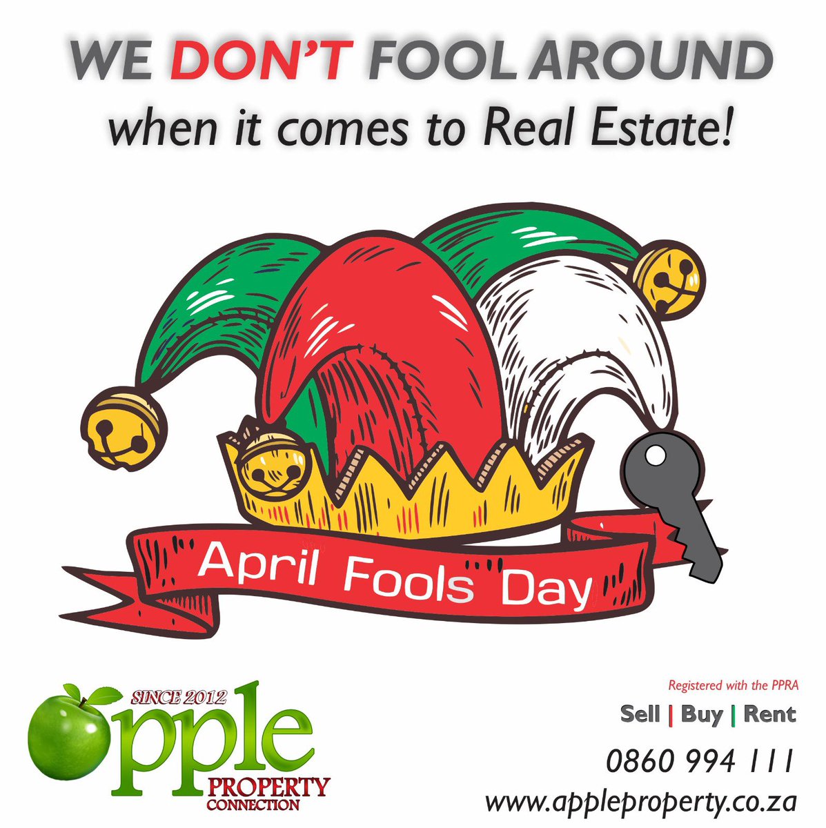 WE DON'T FOOL AROUND when it comes to Real Estate!  Don’t get fooled this April use an agent you can trust! @applepropertyconnection #apple #property #house #aprilfools #april #joker #jokes #agent