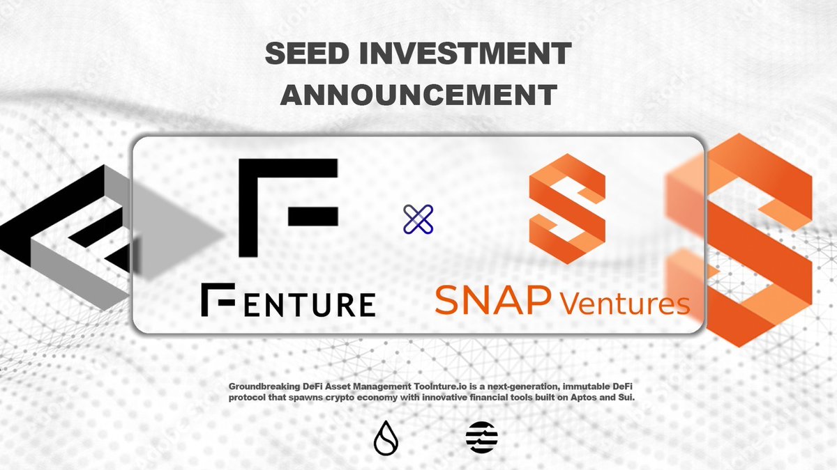 FentureFinance's tweet photo. Happy to announce our seed investment from Snap Ventures. https://t.co/mrUDcZrfaJ

Many more to come 🚀

If you are interested in the journey with us, fill in our WL interests form at https://t.co/fkmR456a6K

#SUI  #Aptos #FentureFinance #AptosLaunch #SuiEcosystem #NFT https://t.co/fX1Bx2dop1