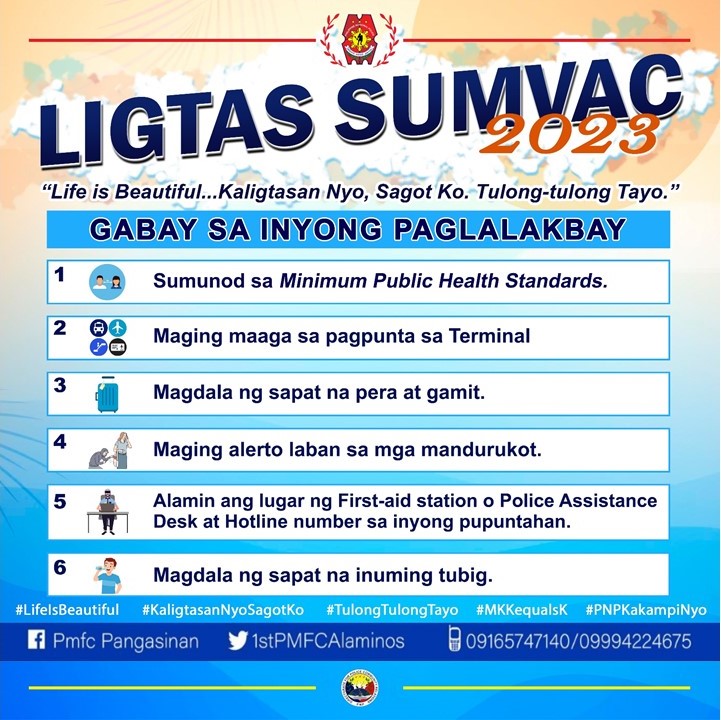 1Alaminos's tweet photo. LIGTAS SUMVAC 2023

#LifeisBeautiful
#KaligtasanNyoSagotKo
#TulongTulongTayo
#MKKequalsK
#PNPKakampiNyo
#LagingHandangMaglingkod https://t.co/0FFQB87EKM