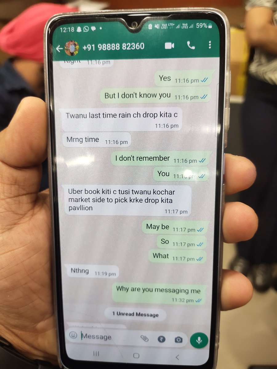 fitsafu's tweet photo. @Uber_India @Uber @UberINSupport 
One of Uber driver text to my frnd.. ridiculous service.. https://t.co/7qhpOnmmcn