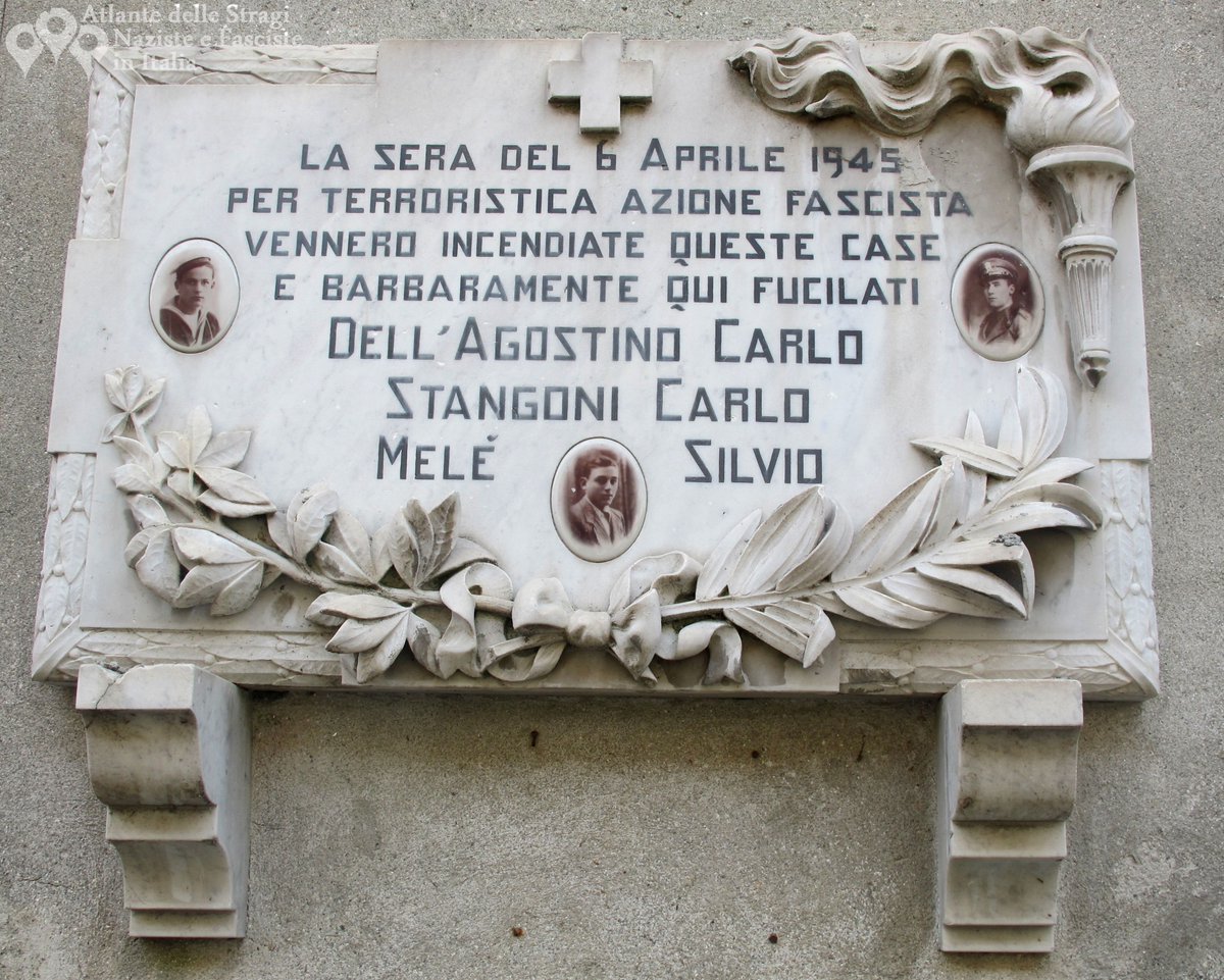 ANPIRomaPosti's tweet photo. Il #6aprile 1945 alcuni reparti della XV #BN “Cesare Gatti”, guidati dal capitano #Cazzola, incendiarono le frazioni di #Sassella e di #Triasso (#SO) e fucilano per rappresaglia tre giovani del posto, di cui uno scelto tra due fratelli.Dopo la guerra #Cazzola venne fucilato. https://t.co/RKsmczByV7
