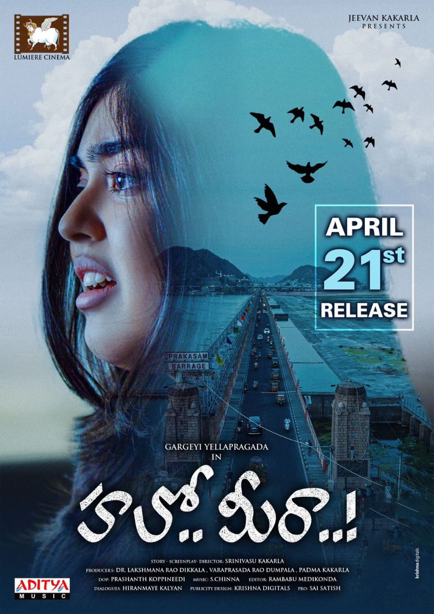 jagadishpichika's tweet photo. The experimental film #HelloMeera got clean U certificate. Up for release on April 21st

#GargeyiYellapragada #SrinivasuKakarla @dir_Kakarla @LumierecinemaIN @2JEE1K @KPrashanthkoppi  
#VaraPrasadaraoDumpala @adityamusic @PROSaiSatish https://t.co/0yccPA86n9