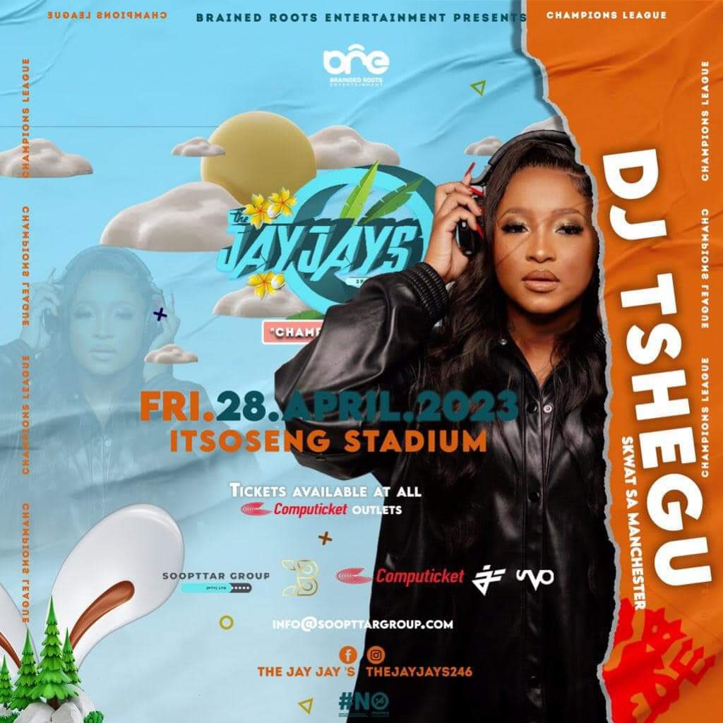 TheJayJaysRSA's tweet photo. Joing SKwat sa Manchester is non other than @djtshegu 
Come and enjoy her banging set on the 28th April 2023 

#thekhalchaunlocked #theJayJays #TheJayJaysRSA #TheJayJays3pointoh https://t.co/Eb6UhI4FwG