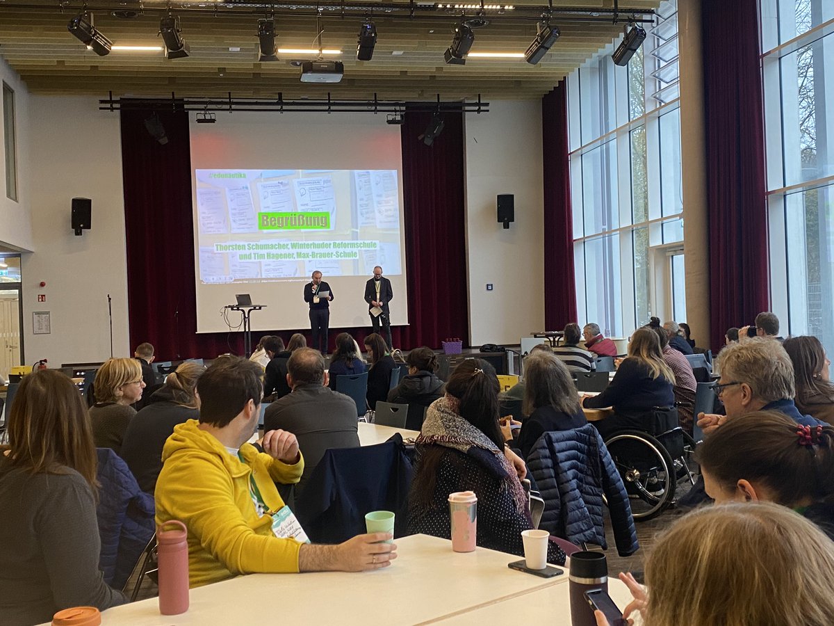 #Edunautika 2023! Begrüßung zum Auftakt zum heutigen #BarCamp zur zeitgemäßen Pädagogik im digitalen Wandel in der Winterhuder #Reformschule. 
#twlz