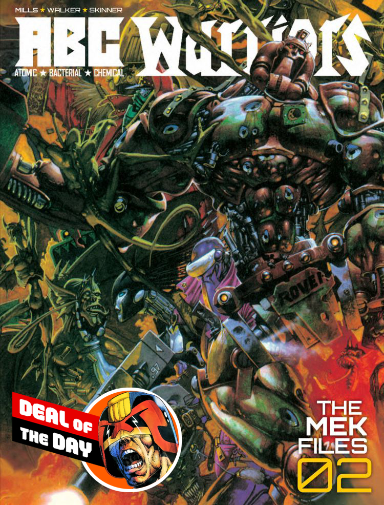 2000AD's tweet photo. DEAL OF THE DAY: for today only, get 50% off the gorgeous hardcover of ABC WARRIORS: THE MEK FILES Vol.2, featuring the sumptuous, fully-painted artwork of Kev Walker, as the Warriors choose to devote themselves to Deadlock’s religion of khaos... https://t.co/eqIWKNqebV https://t.co/Wo16A3mWZ6