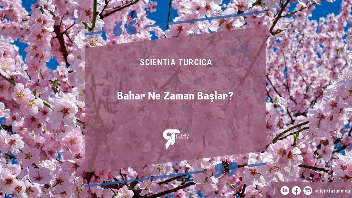 ScientiaTurcica's tweet photo. Her yıl hava tahmincileri baharın 1 Mart’ta gelişini memnuniyetle karşılarken, diğerleri baharın gerçekten birkaç hafta sonra 19, 20, 21 Mart’a denk gelen ekinoksla başladığını iddia ediyor.

#bahar

https://t.co/dlf48mFDg4 https://t.co/rjtPROoeuj