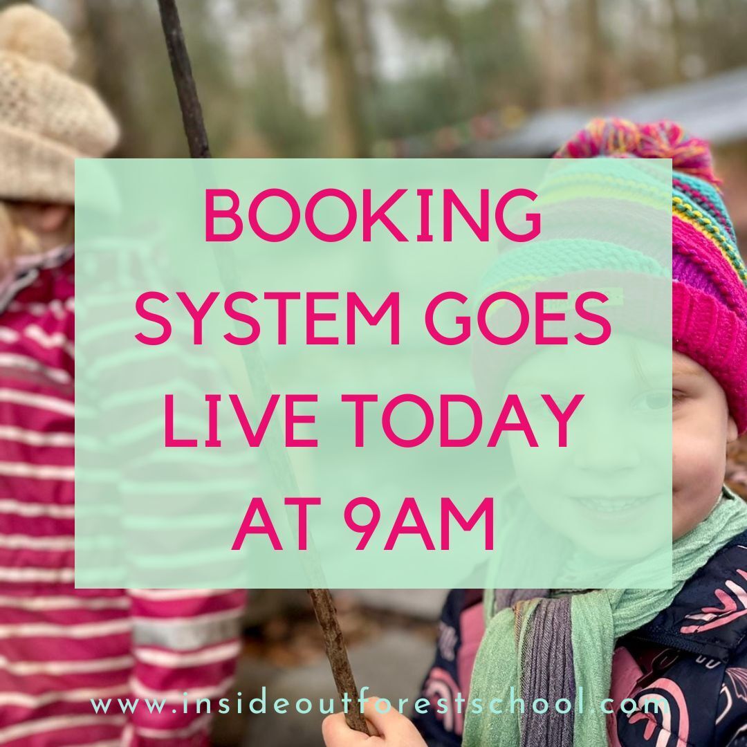 Bookings NOW Open for the next term!
Book on now to grab the discount and secure your place every week.

#insideoutforestschool #bookingsystemnowlive #booknow #familytime #familyactivities #outdoorlife #parentsthatplay #outdoorfamilies #outdoorfamily