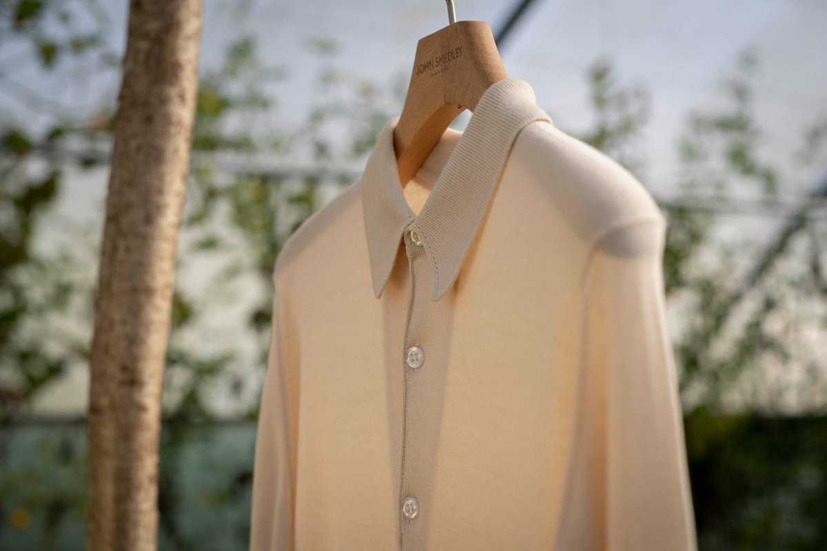 JohnSmedley's tweet photo. Our Ecru colourway is an undyed yarn that perfectly showcases the natural beauty of John Smedley's Sea Island Cotton. As this special shade doesn't go through the dying process, less water is used in its production.

Shop at https://t.co/Jw0WqKR4sr.

#ecru #undyed #johnsmedley https://t.co/QX2T4QIJqp