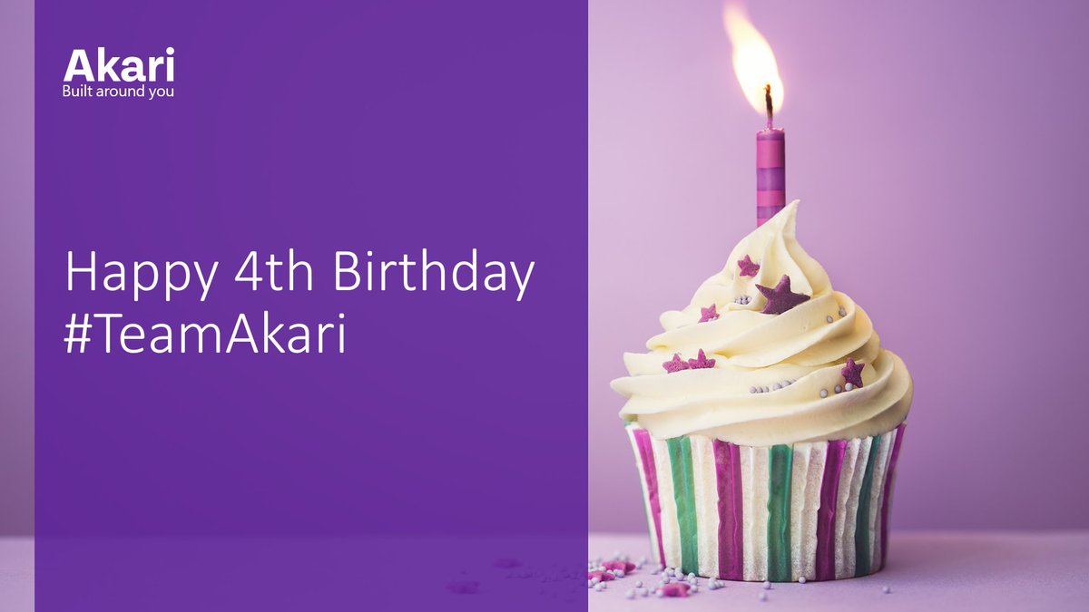 Happy 4th birthday to us! 
 
Thank you to everyone who has been part of the journey so far!
 
#TeamAkari #Collaborative #Compassionate #Creative
