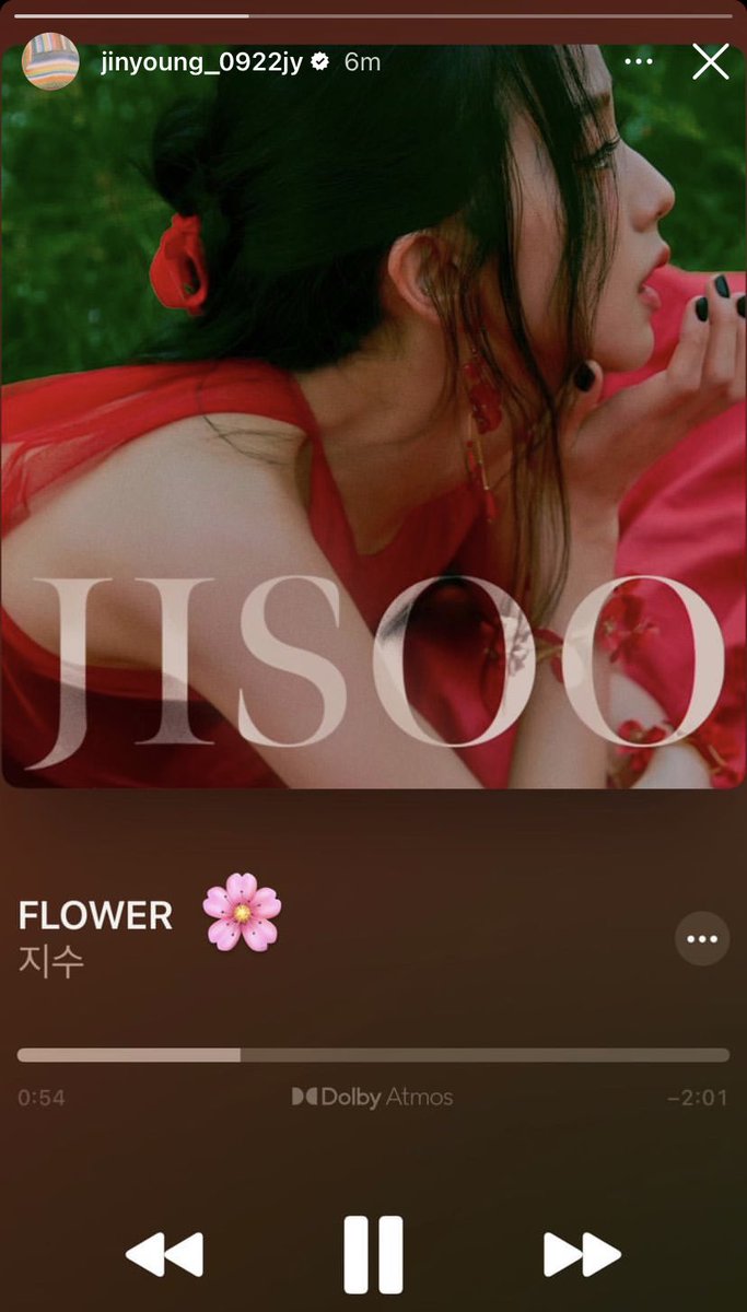 BBU_BLACKPINK's tweet photo. [IG] GOT7’s Jinyoung IG story update with #JISOO

#FLOWER #ME @BLACKPINK https://t.co/bnlU9iVQSj