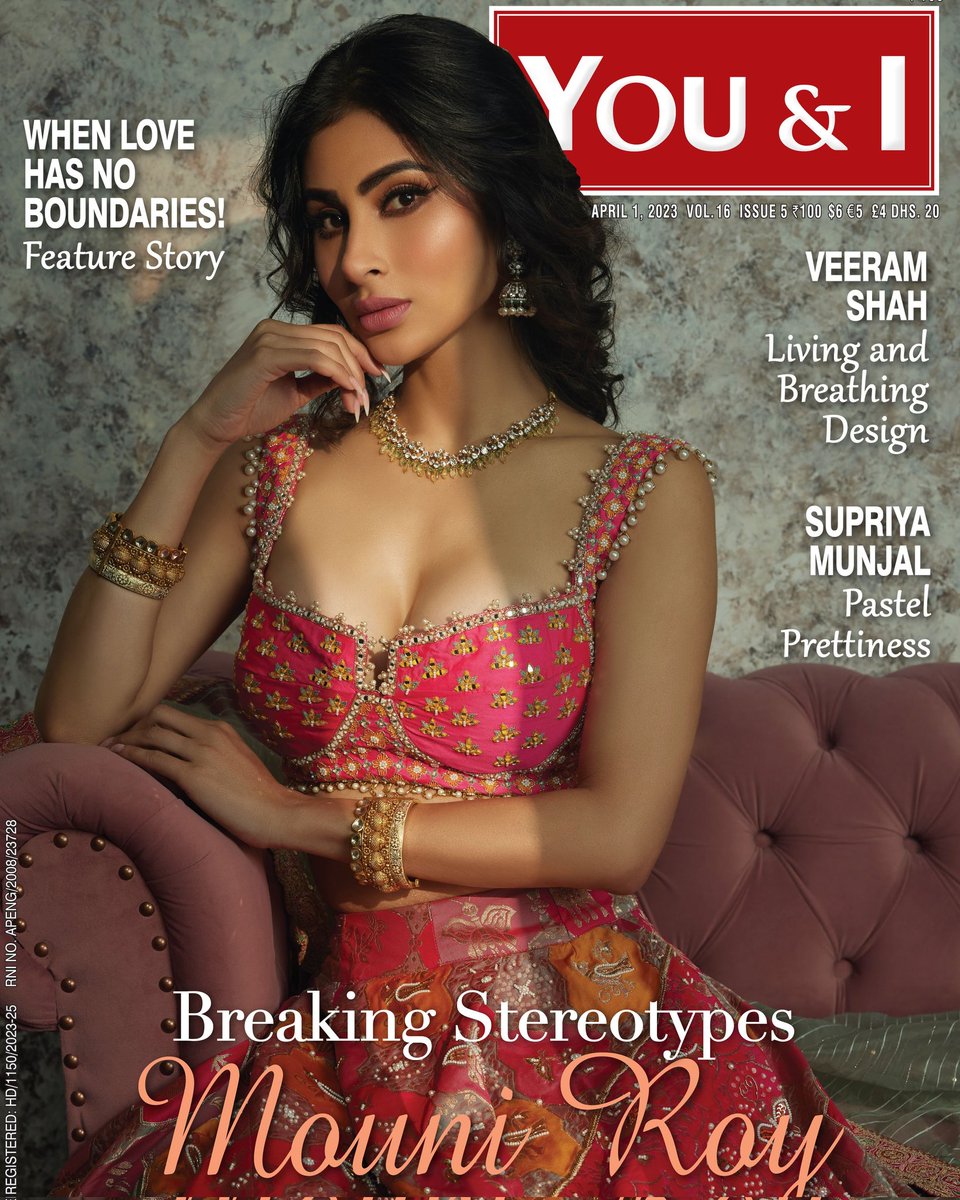 The stunning <a href="/Roymouni/">Mouni Roy</a> on the April cover of You&amp;I magazine