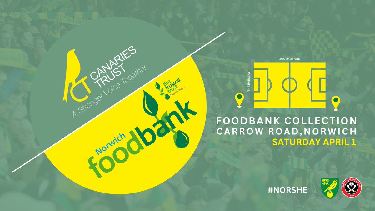 otbc_Lol's tweet photo. If youโre coming to the ground please bring a donation
Football is a luxury, eating shouldn't be! @NorwichCityFC @canariestrust @CityElite_ #ncfc #foodbank #onecitystrong #otbc #HerGameToo https://t.co/NHwg0NutKT