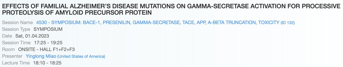 yinglongmiao's tweet photo. First time attending #ADPD2023 conference in beautiful @goteborgcom, and very excited to present our recent work on effects of FAD mutations in gamma-secretase, mainly done by @hungd238 in great collaboration with @lab_wolfe ! https://t.co/JWsgs5Fo4l