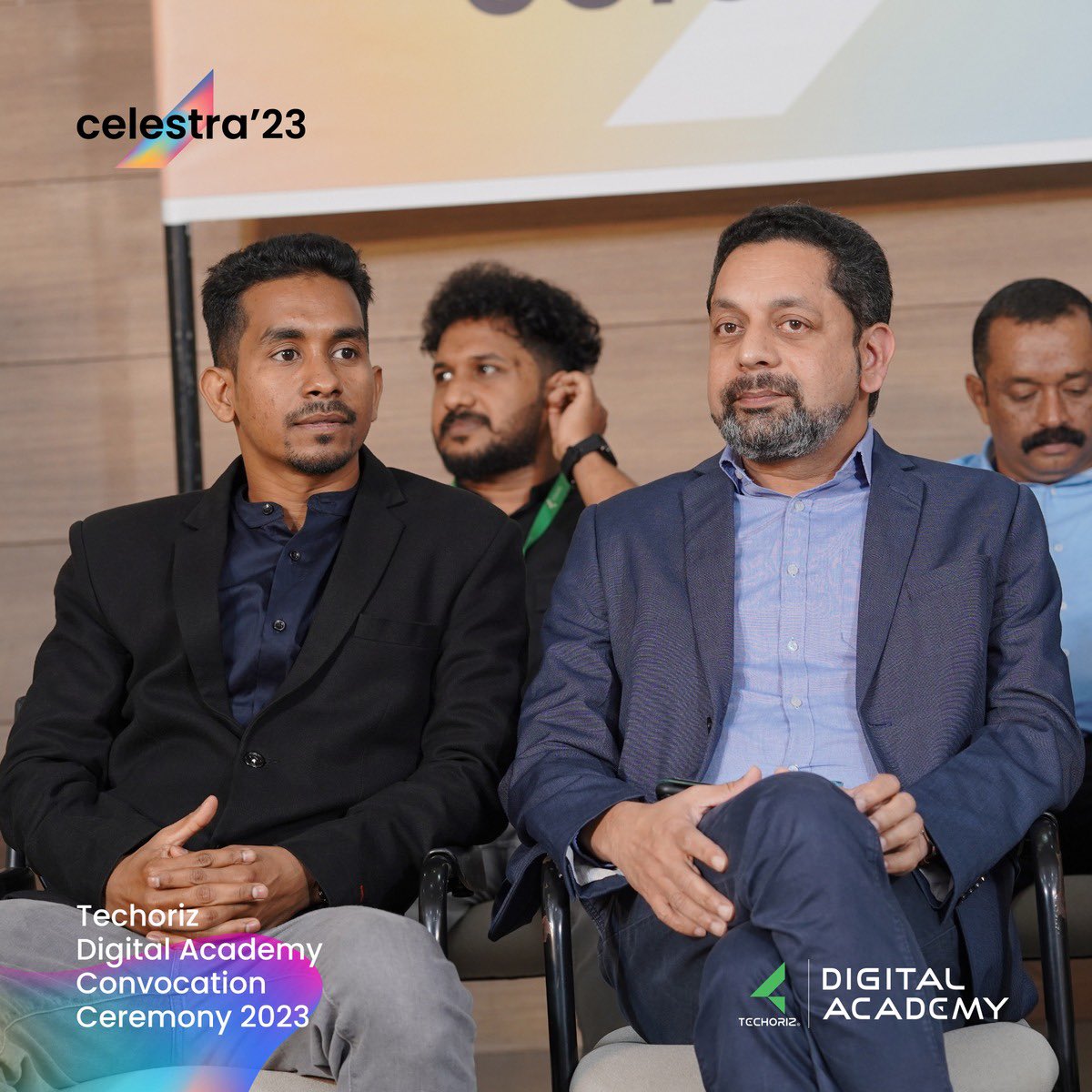 RkNadapuram's tweet photo. The Celestra'23 Techoriz Digital Academy Convocation Ceremony was held on Friday, March 17th. The ceremony began with a presidential address by Rayees Koodatt CEO of Techoriz Digital Solutions, followed by the inauguration of Mr. Vivek Nair, GM of Govt. Cyberpark. https://t.co/mF4hxtDB5z