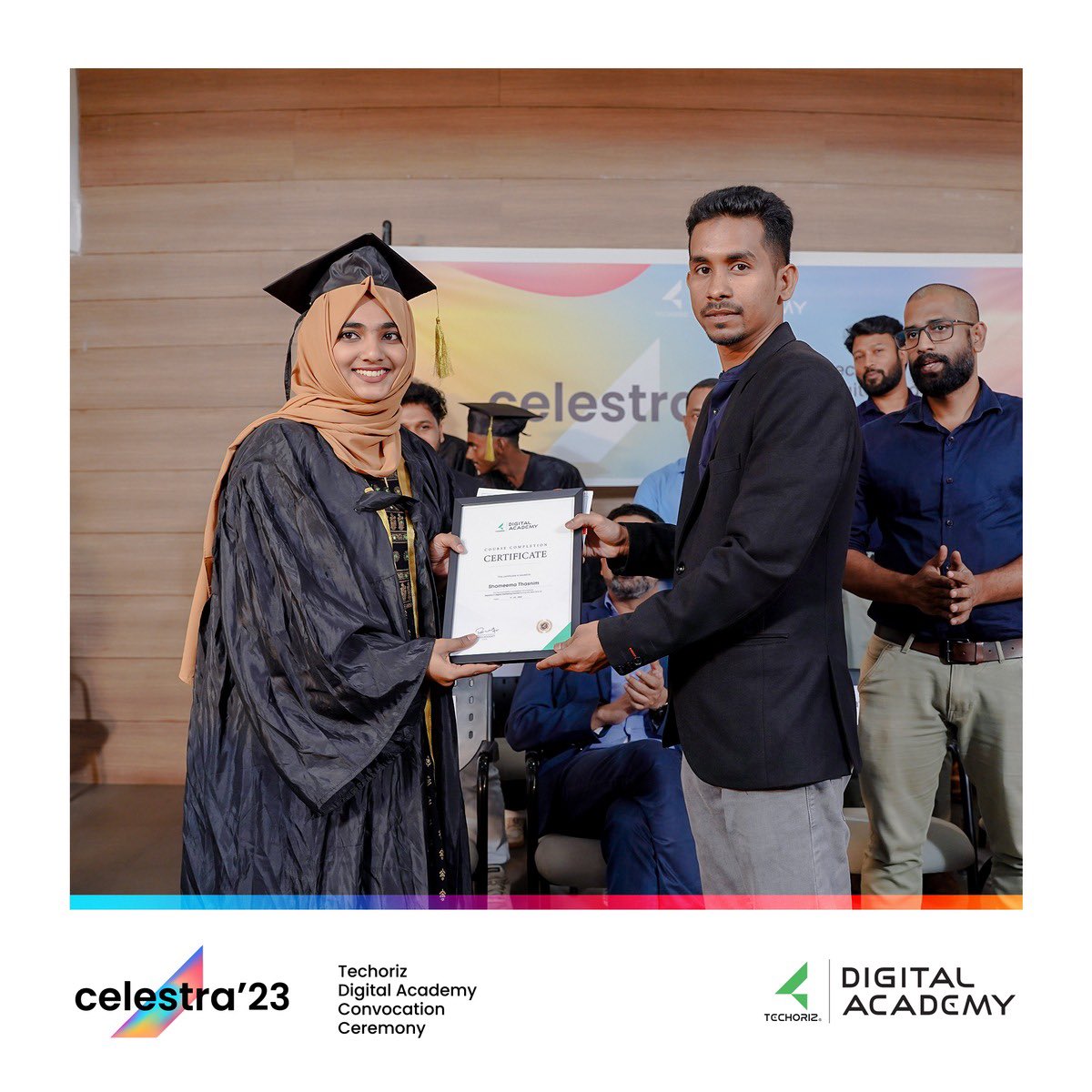 RkNadapuram's tweet photo. The Techoriz Digital Academy held its convocation ceremony on Friday, 17th March, to honor 12 students who had completed their Diploma and Advanced Diploma in Digital Marketing. The highlight of the event was the award of diplomas and advanced diplomas to the 12 students https://t.co/xUwCsI2iW8