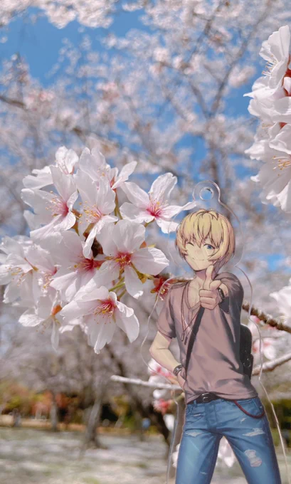 ビリーとお花見ハンバーガー美味しかったね 