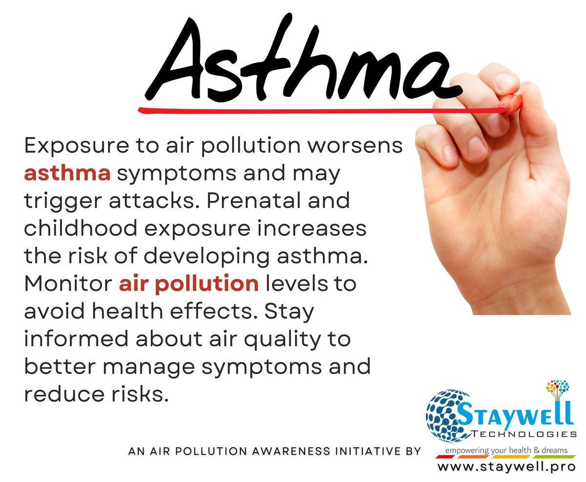 #AirPollutionAndAsthma #HealthEffectsOfAirPollution #AsthmaTriggers #ChildhoodExposure #PrenatalExposure #AirQualityAwareness #StayInformed #BreatheEasy #ReduceHealthRisks #Asthma #AirPollution #Staywell #StaywellTechnologies