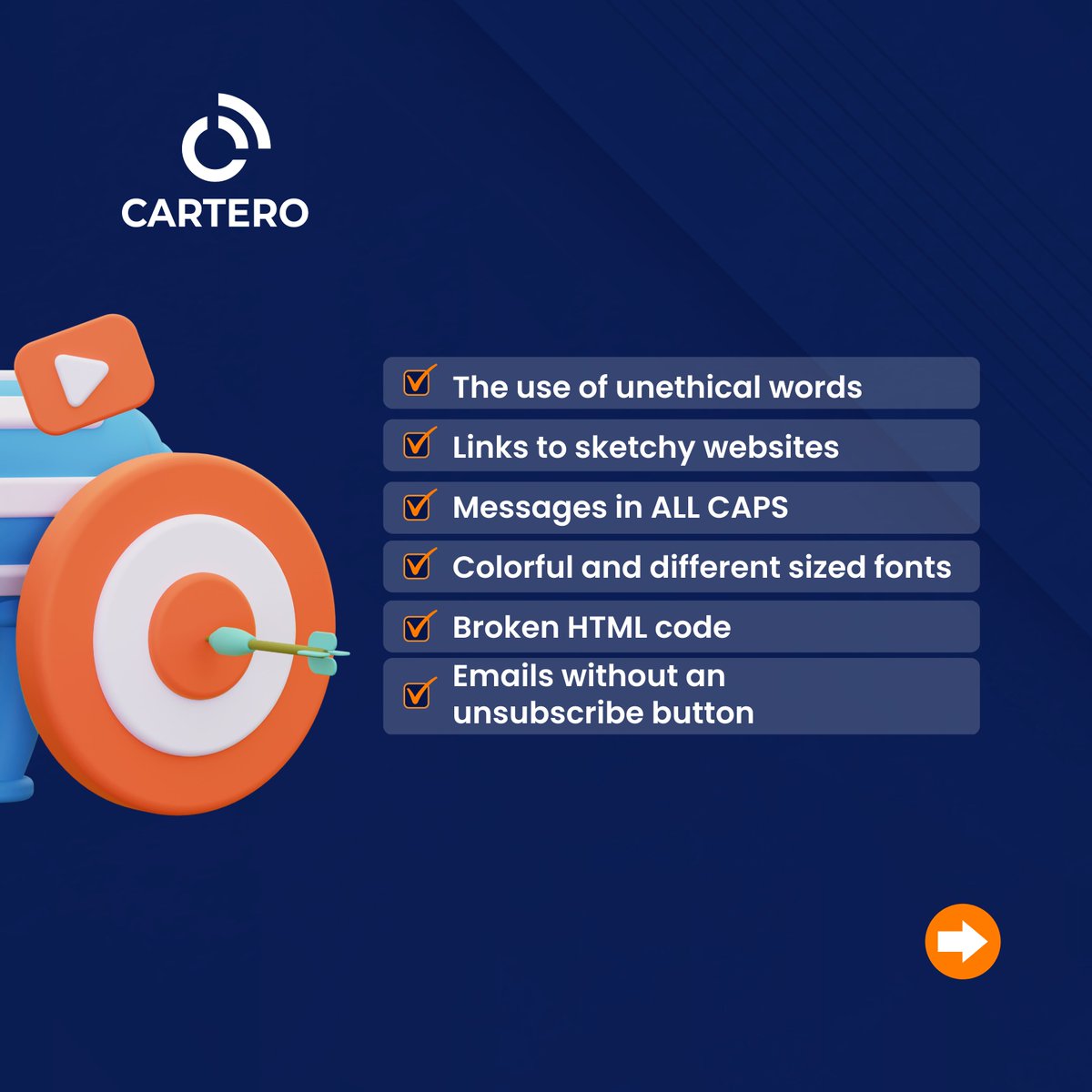 cartero_io's tweet image. Are your emails going unnoticed? Don't let spam filters keep you from reaching your audience.
Find out what red flags to avoid and improve your email deliverability today! Send email campaigns like a pro with Cartero !
#SpamFilters #EmailMarketing #campaign