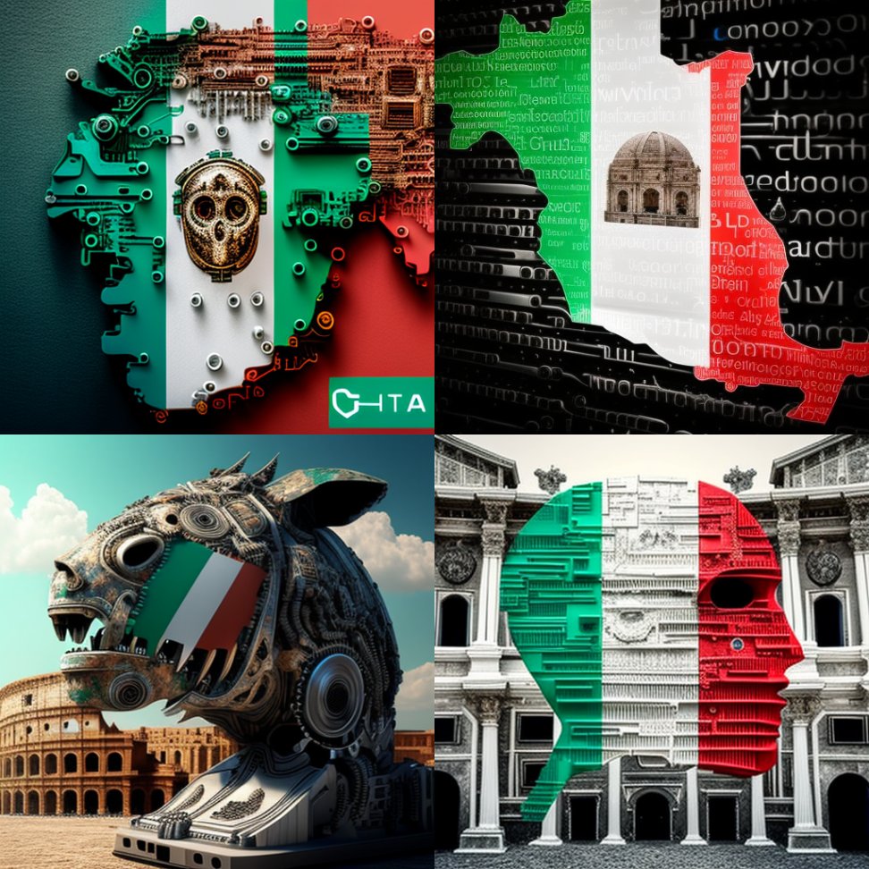 I asked to #generativeart #artificialintelligence engine to represent the decision not to allow the Italian people the access to another #AI engine as #chatgpt. Here follows the results and l leave to all of you understand if #ai is expressing an opinion or not.