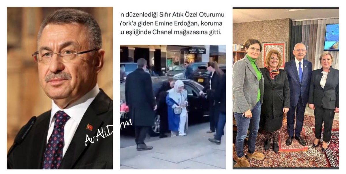 AvAliDvrmAn's tweet photo. CB yardımcısı 2 özel uçak ve bin koruma ile Kıbrıs'a gidiyor
Çıt yok

CB karısı New York'a gidip Chanel'den yüzbinlerce $ alışveriş yapıyor 
Çıt yok

Kılıçdaroğlu iftar davetinde bir halının üzerine yanlışlıkla basıyor vayy namaz örtüsüne bastı

İkiyüzlü şere£sizler
#GüleGüleAKP https://t.co/2bSNNBqxZm