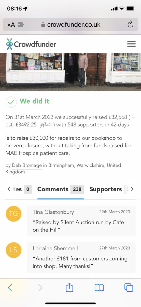 SaveBookShop's tweet photo. It’s official and incredible!! Superb community effort! Huge thanks to everyone who donated, attended events, shared posts and retweeted especially to those who don’t even live in Coleshill 💜💜💜 https://t.co/K9vAX7Iq6S
