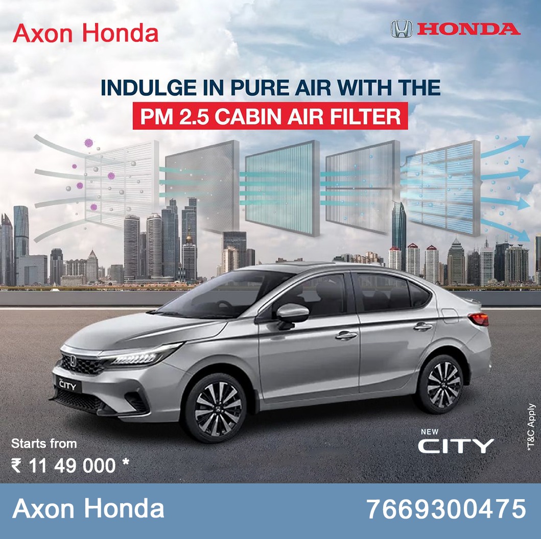 New Honda Anti Virus Cabin Filter's increased fresh air supply is an efficient way to protect against viruses inside vehicles.
#airfilter #AirFilterReplacement #Bestservice #hondaservice #DrivingPleasure #DriveSafe #AxonHonda  #ghaziabad #ghaziabaddiaries #honda #HondaCarsIndia