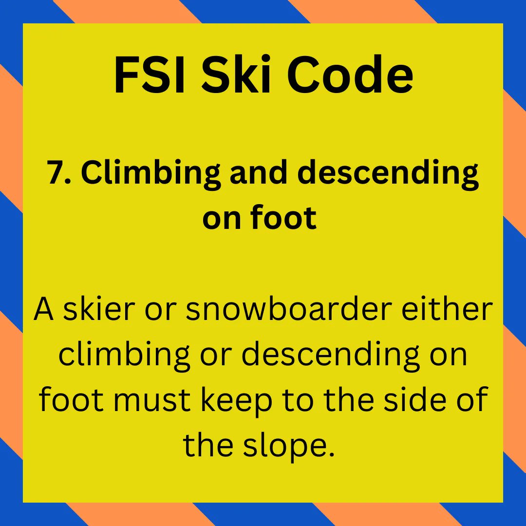 trixski2000's tweet image. Moving against the general direction of travel poses unexpected obstacles for other skiers &amp;amp;
snowboarders. Keep safe and stick to the edge of the slope if you need to climb or descend on foot. See the rest of the #SkiCode buff.ly/3l8jgPF 

#SkiSafe #SkiEasy #SkiHoliday