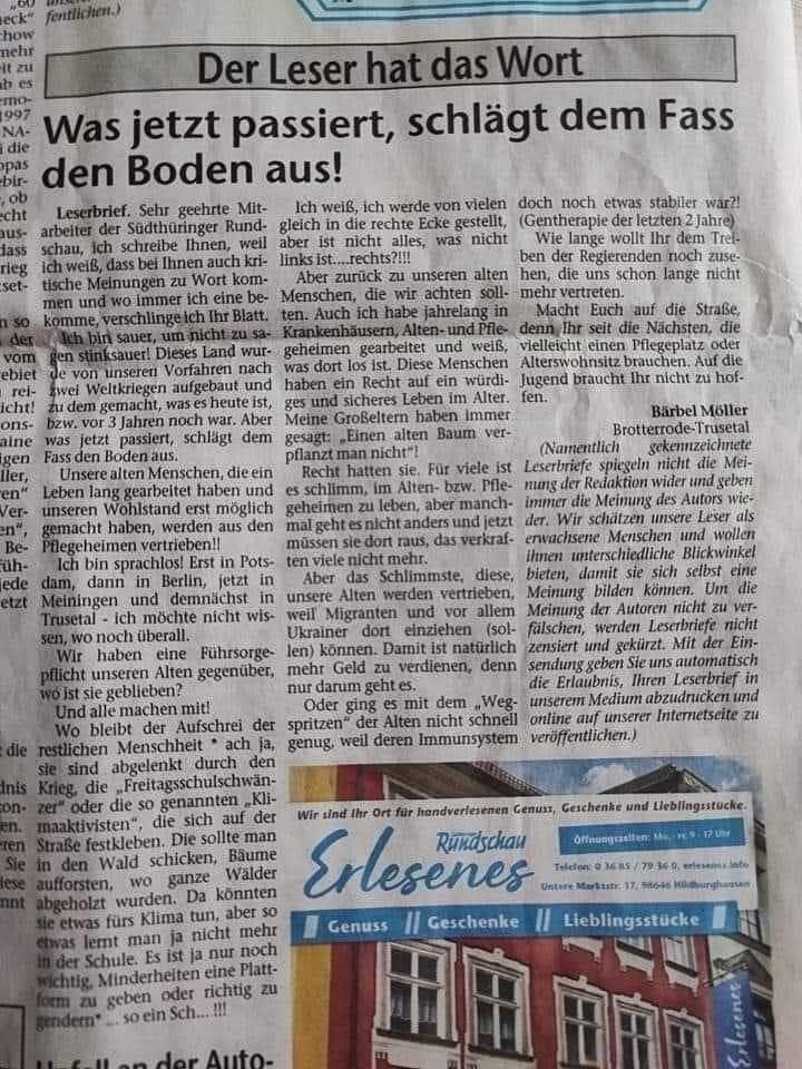 max_sachs4's tweet photo. Guter Leserbrief! ➡️ gute #südthüringerrundschau
👇👇👇 https://t.co/OQFomaJIfS