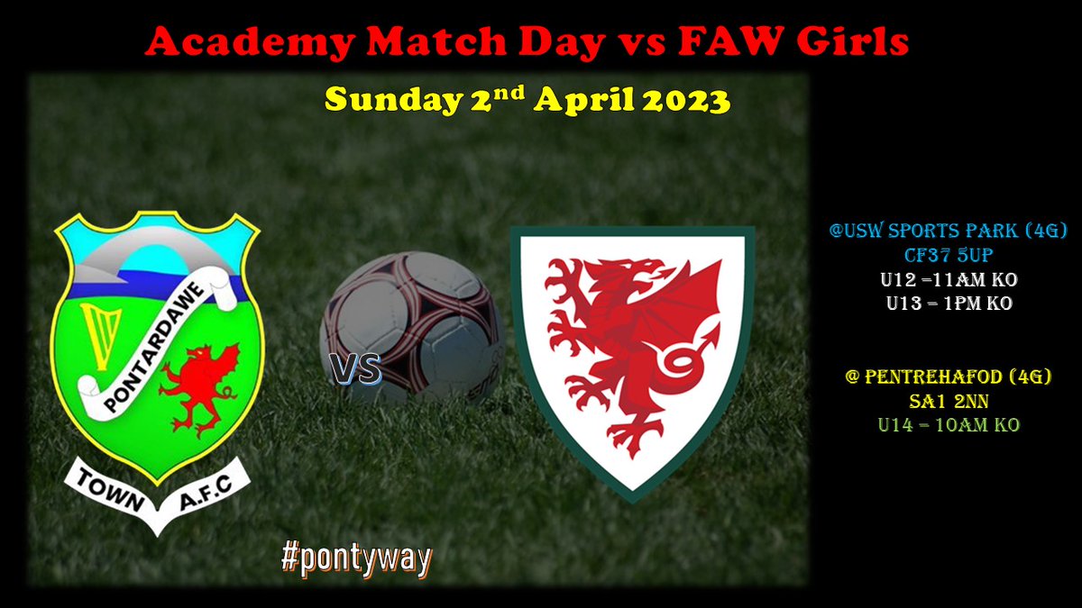 pontyacademyfc's tweet image. A reduced fixture schedule this weekend as we play @FAWales girls. The U12, U13 and U14 all have fixtures. Good luck to all involved. #PontyWay