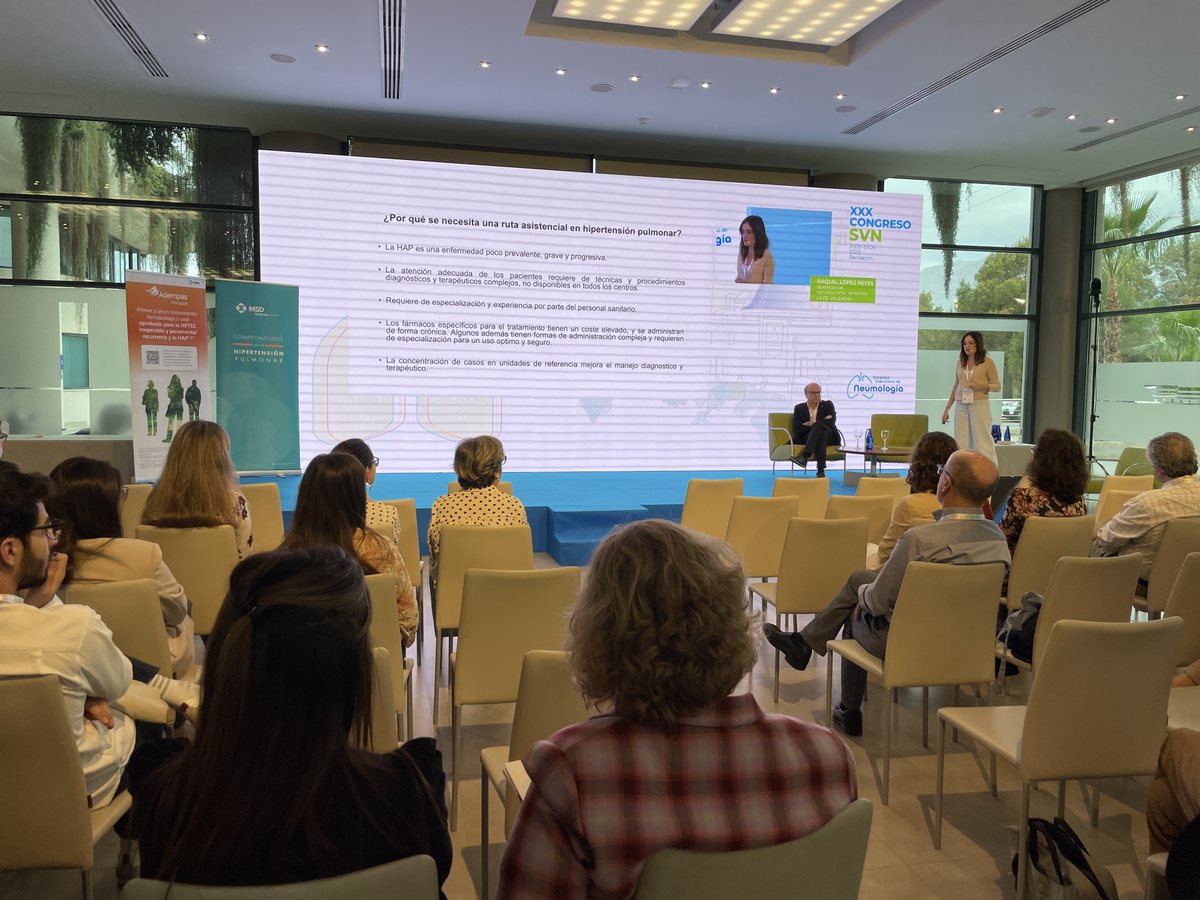 svneumologia's tweet image. #XXXCongresoSVNeumologia #Benidorm 
Proyecto "HT Transformation: Ruta asistencial de pacientes con hipertensión pulmonar en la Com. Valenciana" por Raquel López, Hosp. La Fe. Modera Joan Gil, Hosp. Dr. Balmis.
Colaboración @MSDEspana
@HospitalLaFe @GVAsalualicante @SeparCPulmonar