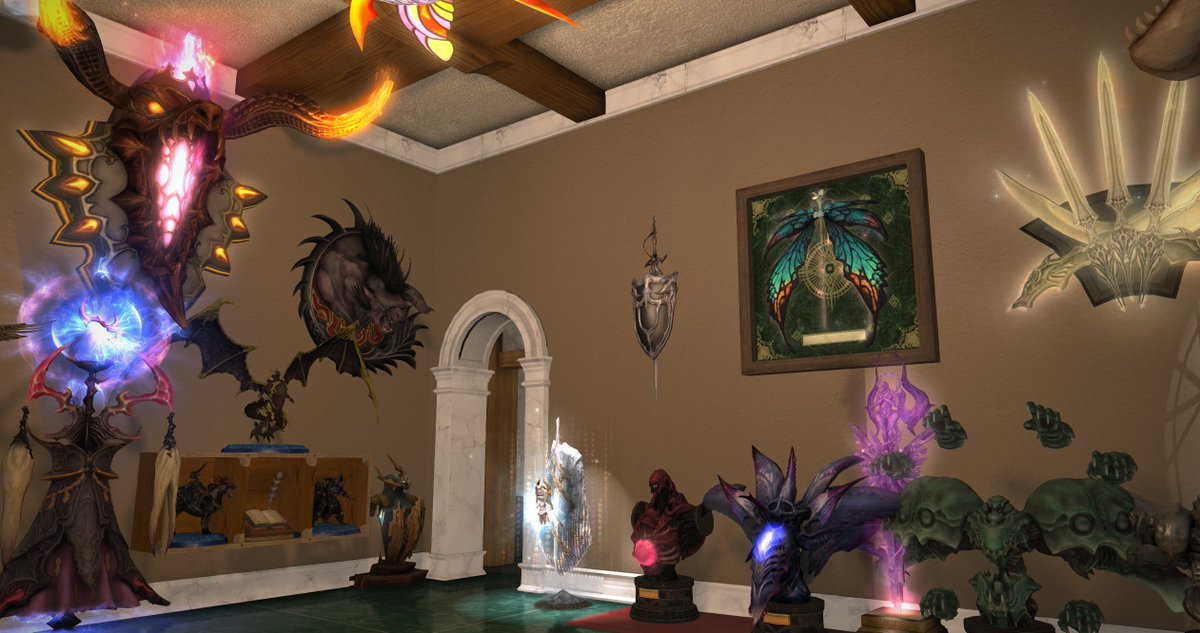 TrueRyanasaurus's tweet image. Finally with the interior done and the outside just needing a few finishing touches I'm quite happy with the way my house has turned out.  Thank you @StephieMelon and @RedCoin5 for all the help with designing it.  Cactuar, The Mist, W19 P12. #ffxivhousing #FFXIV