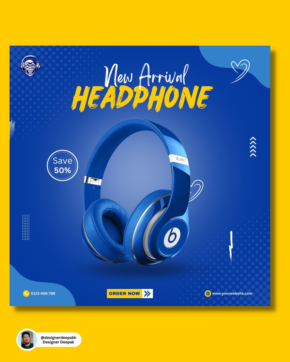 Designerdeepakk's tweet image. Headphone Poster Design In Canva
#canvatutorial #canvatutorials #canvaapp
#canvatipsandtricks #canvahacks #canvatemplates #canvadesignchallenge #smallbuisness
#canvashortcuts #canvatutorialforbeginners #canvatemplate #socialmediaforbuisness
#graphicdesignerlife