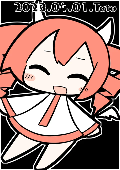 テトー!////てっちゃんおめてとー!wらくらくおきらく(*'Д`*)あっ///そんしー!#重音テト誕生祭2023#テト誕2023#重音テト15th 