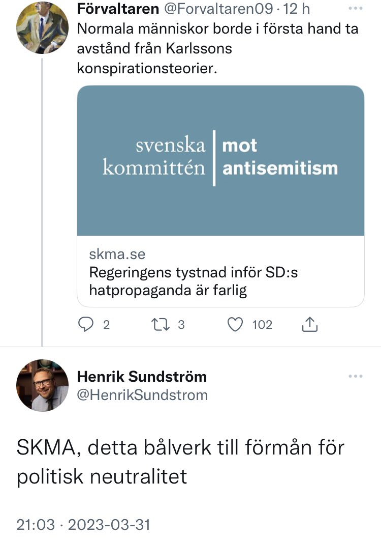 Att moderata politiker helt öppet hånar det arbete som svenska <a href="/kommitten/">SKMA</a> mot antisemitism utför får det att vända sig i magen. Vämjeligt.