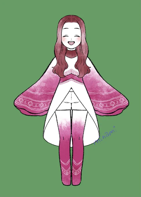 グループで擬人化の子、予定の半分は描けたんだけど果たして思ってるようにいくんだろうか 