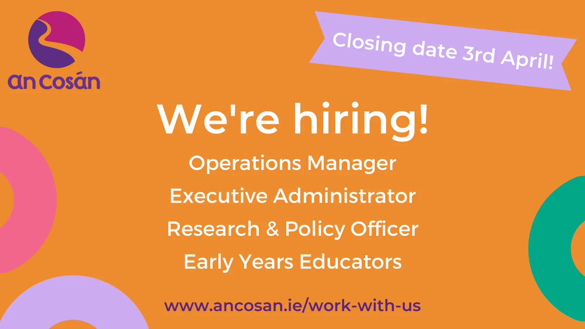 an_cosan's tweet photo. You need to get your skates on if you're thinking of applying for any of our #vacancies! The closing date for the first 3 roles listed below is THIS Monday!

> https://t.co/Co4QLhJuxz

#jobfairy #jobfairydublin #jobfairyireland #irishjobs #jobalert #recruitment #LifelongLearning https://t.co/5816M9dxn2