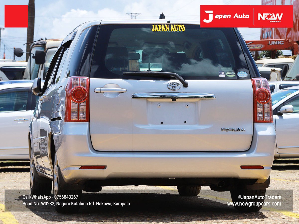 Japanautotrader's tweet image. In Stock, Toyota Raum 2009
Call or WhatsApp us on 0756843267 or visit nowgroupcars.com #nowgroupcars #japanautotraders #kampalarides #safecars #Uganda #luxurycarsforsale #instagramcars #tiktokcars #snapchatcars #kampaladealership #toyotaraum