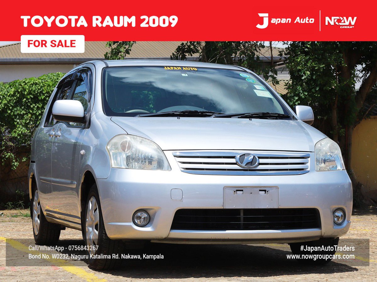 Japanautotrader's tweet image. In Stock, Toyota Raum 2009
Call or WhatsApp us on 0756843267 or visit nowgroupcars.com #nowgroupcars #japanautotraders #kampalarides #safecars #Uganda #luxurycarsforsale #instagramcars #tiktokcars #snapchatcars #kampaladealership #toyotaraum