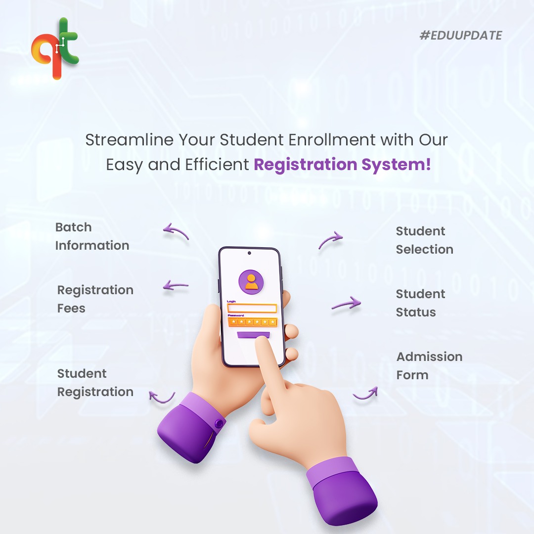 quicktouchtech's tweet photo. Streamline Your Student Enrollment with Our Easy and Efficient Registration System!
.
,
,
#eduupdate #schoolmanagementsoftware #schoolmanagementsystem #quickcampus #Quicktouch #QT #schoolerp #schoolmanagement #erpsoftwaresolutions #schoolerpsoftware https://t.co/pvKgM5gWno
