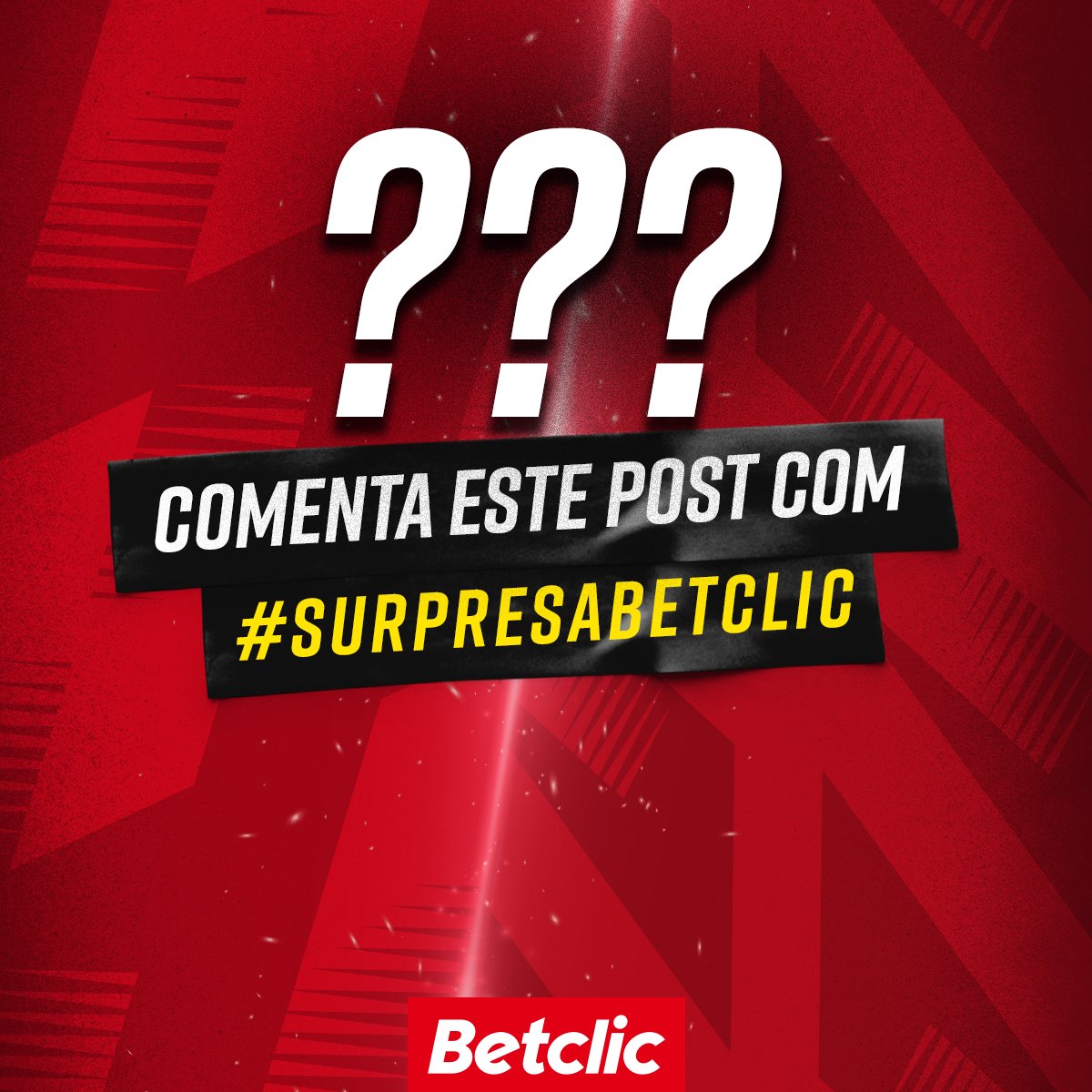 🎁 Hoje é dia da Surpresa e a Betclic tem umas quantas escondidas para ti!

➡️ Dá Like + RT
➡️ Comenta com #SurpresaBetclic + Username

1 participação por utilizador. 
Passatempo termina às 14h00.