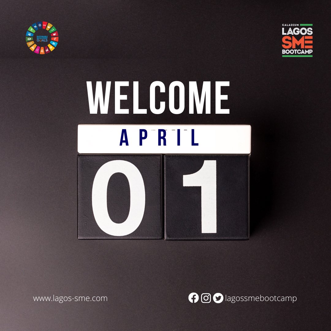 LagoSMEbootCamp's tweet photo. It’s April 💯
Welcome to the new month.
May you experience new opportunities, great achievements, and memorable moments that will create lasting memories.
Amen.
#CaladiumeSMEbootcamp #CaladiumSMEcommunity #lagosSMEcommunity #SDG #SME #SustainableDevelopmentGoals
#SDGS https://t.co/fszVv1KaRF
