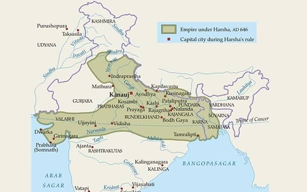 #ThisMonthThatYear

Emperor Harsha ascended the throne in April 606 AD at the young age of 16.

His empire stretched from Kashmir to Vindhyas, and from Gujarat to Bengal, including Odisha.

He is called 'Sakala- Uttarapathanatha' - The Lord of the North.
