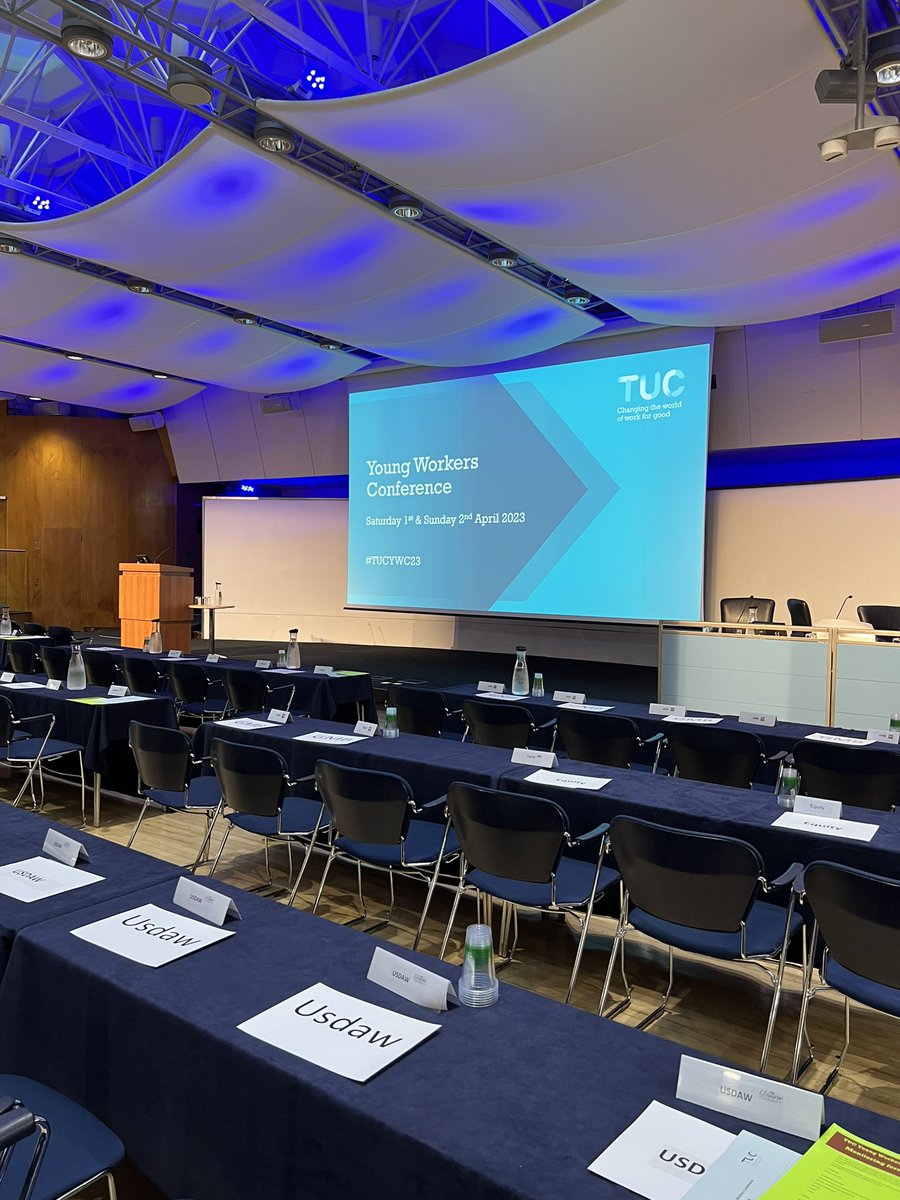We’re set up and ready to go for our Young Workers Conference #TUCYWC23
