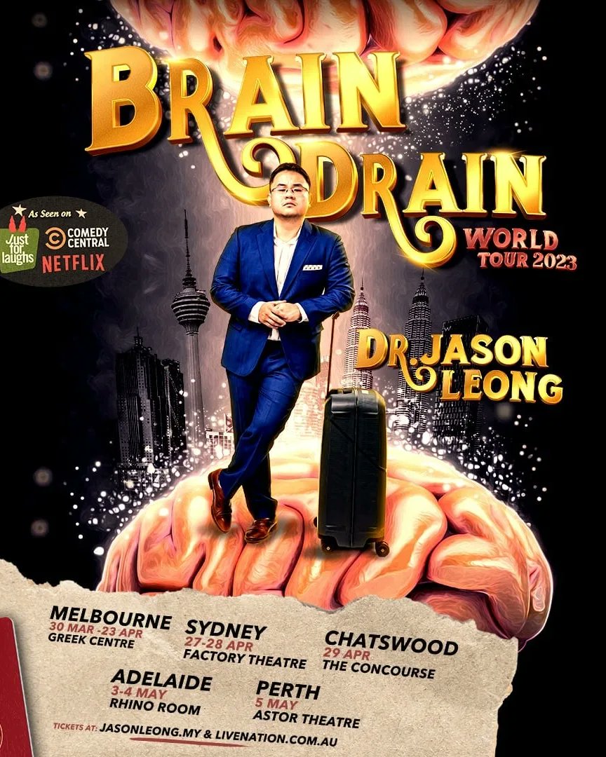 Malaysiaaaaaa! 

We are at the Melbourne International Comedy Festival! 

We wish many a sold out nights and multiple applause breaks for  <a href="/DrJasonLeong/">Dr Jason Leong 🇲🇾</a> and Douglas Lim! 

Go get em boys!

RT if you think the Malaysian Govt or the general public should give more a s***