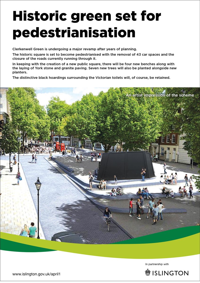Updated improvement plans for historic Clerkenwell Green revealed.
tinyurl.com/2p97v6bz

@islingtonBC @Islingtonlibs <a href="/islingtongztte/">Islington Gazette</a> @EC1Echo
@IanVisits @cockneycabbies <a href="/FieldsHighbury/">Highbury Fields</a>
<a href="/IslingtonTrib/">Islington Tribune</a> <a href="/clerkenwell101/">@Clerkenwell101</a> <a href="/crowntavernec1/">The Crown Tavern</a>