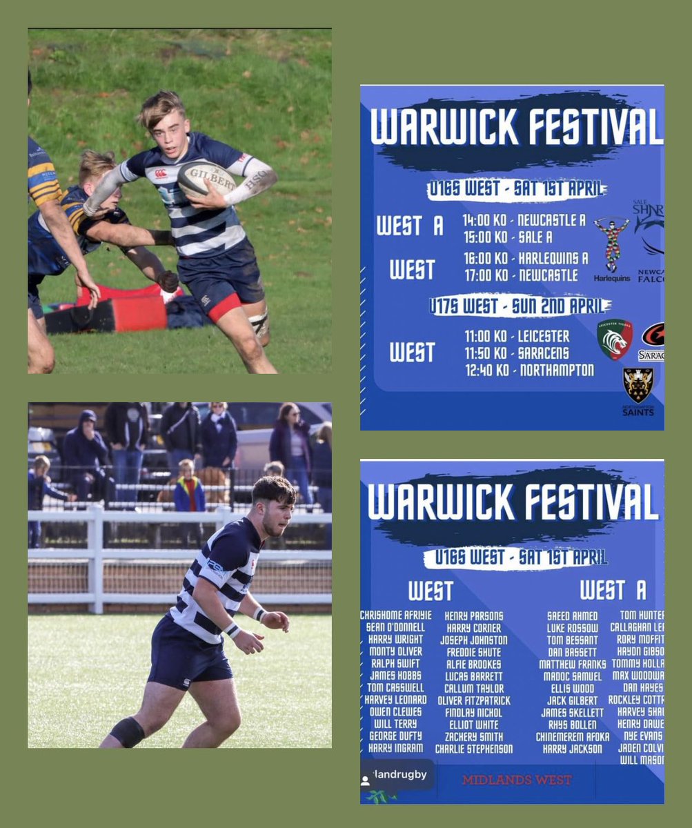 EmmaClewes's tweet photo. Good luck Owen Clewes, Will Terry and Haydn Gibson playing for midlands West today at RFU festival @StourbridgeRFC @BournvilleRugby @OSH_Sport 🏉 https://t.co/Isv7thm79D