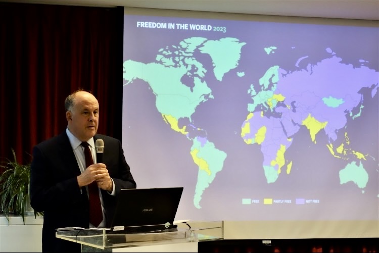 On 3/29, @TFDemocracy hosted @freedomhouse President Michael @abramowitz to present 2023 Freedom in the World index, and the opening of their new Taipei office. Taiwan was rated “Free” with a score of 94. J. Michael Cole @jmichaelcole1 of CIFA at @IRIglobal served as discussant.