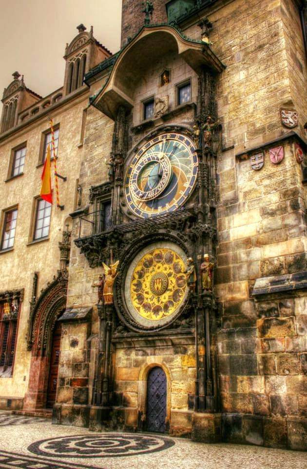 The Prague astronomical clock -- installed in 1410 -- it's the oldest operating clock in the world.