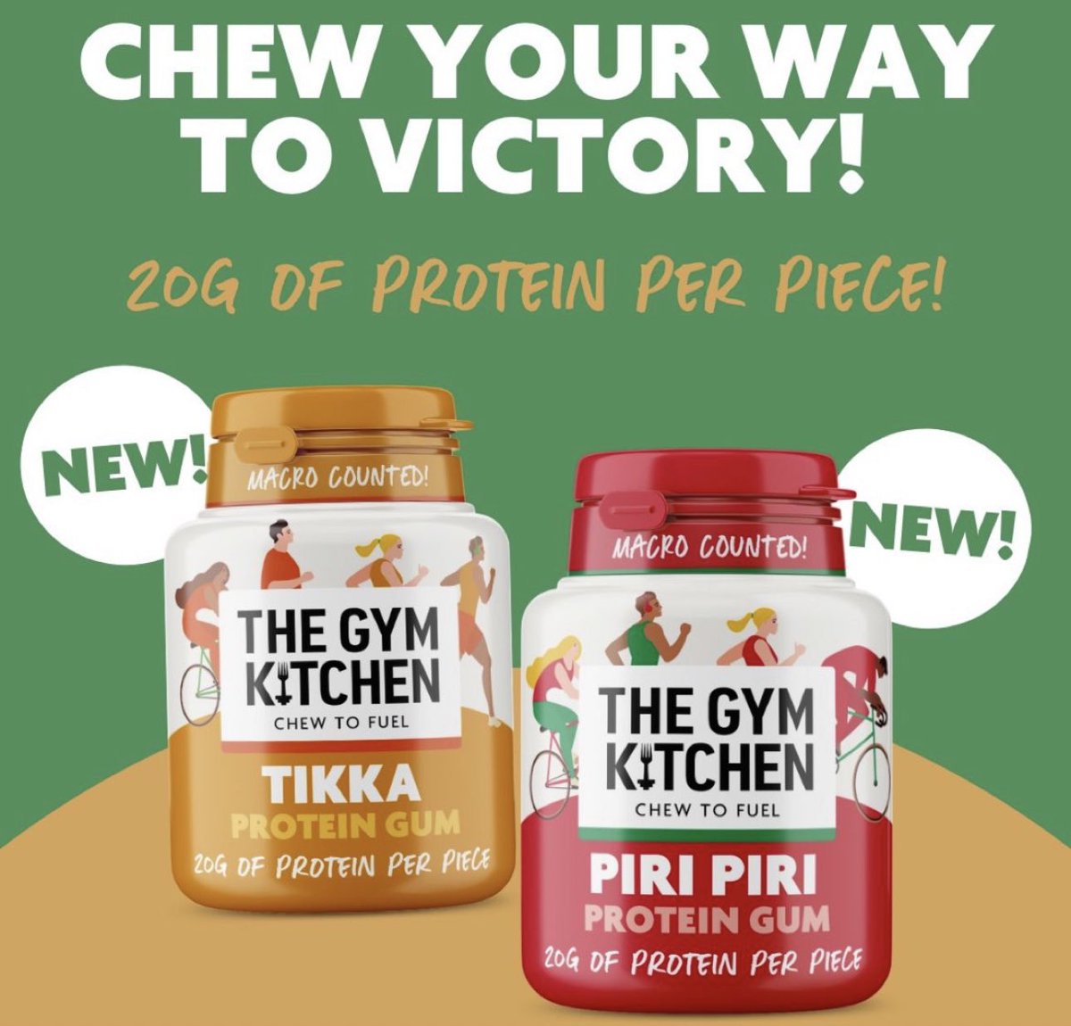 NEW PRODUCTS ALERT! 🚨 

We’re excited to announce the launch of a BRAND NEW product range… High Protein Gum!!

Flavoured like our best selling chilled meals, Tikka &amp; Piri Piri! 😋 

✅ Packed with 20g of protein PER PIECE! 
✅ 100% Plant-Based 
✅ Low in Fat